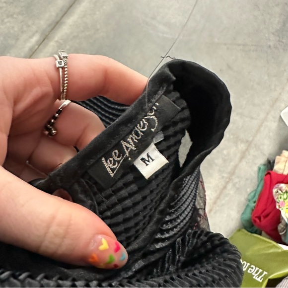 Vintage 90s Lee Andersen long sleeve mesh fairy grunge maxi dress M - Picture 5 of 5